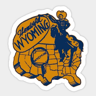 Vintage Style Wyoming Decal Sticker